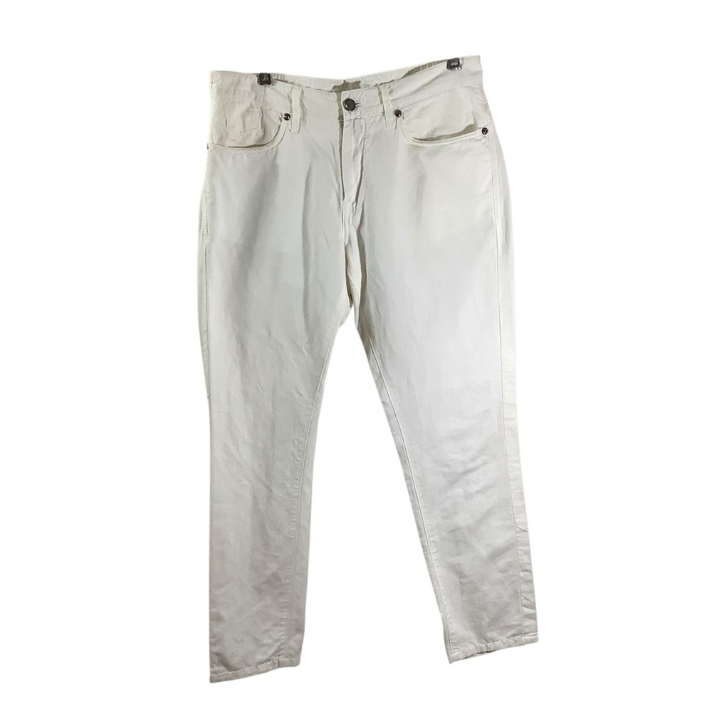 Suitsupply Men's White Cotton Linen Pants